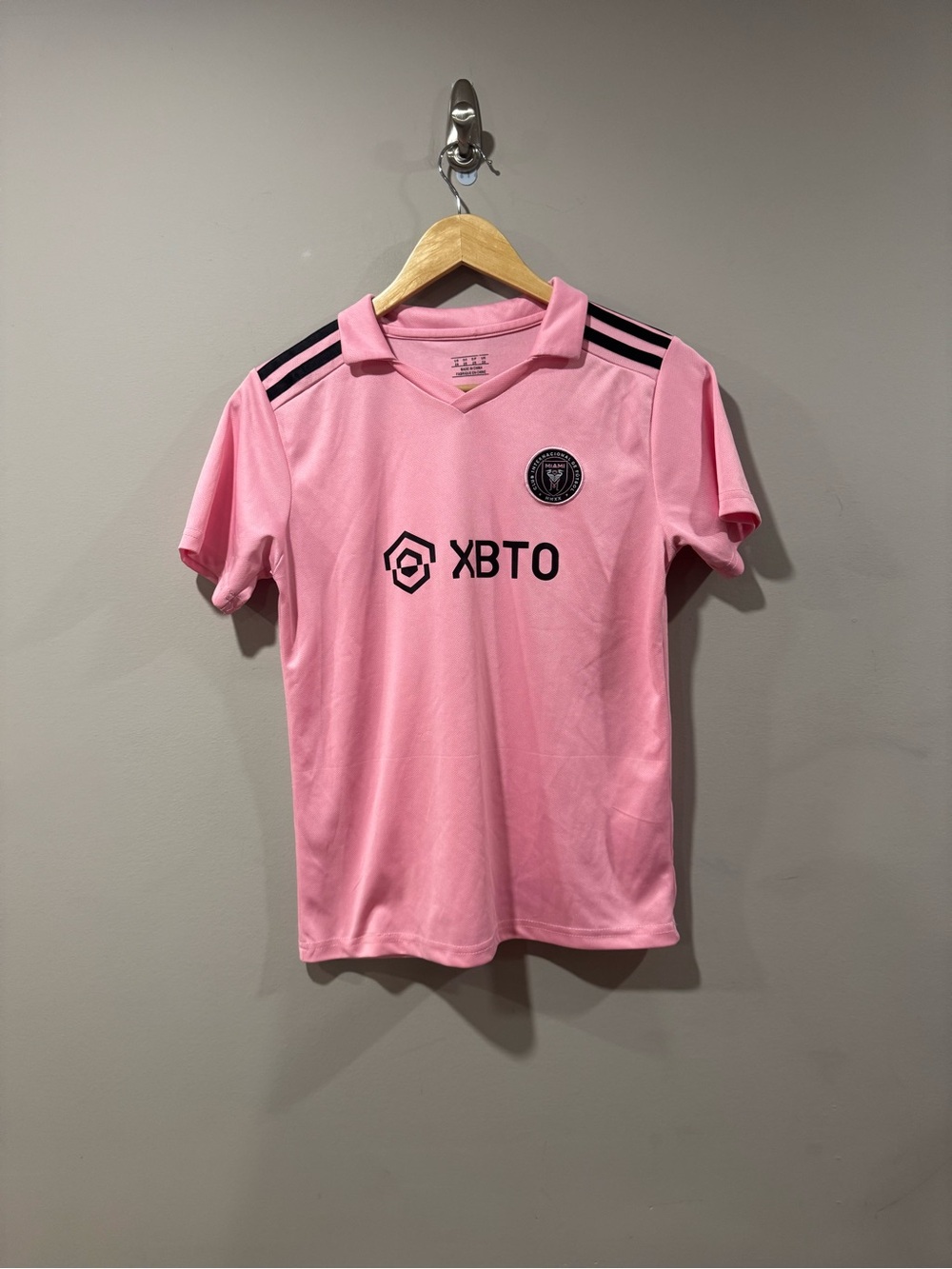 Pink Soccer Jersey with Logo - Kids